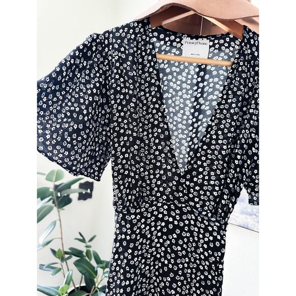 Among Daisies + Moonbeams Fluttery Plunge Wrap Maxi Dress of Storybook Dreams - Picture 3 of 7